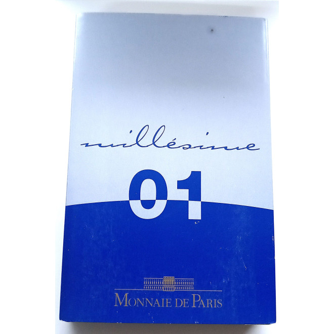 Awers monety Francja zestaw PROOF euro i eurocenty 2001