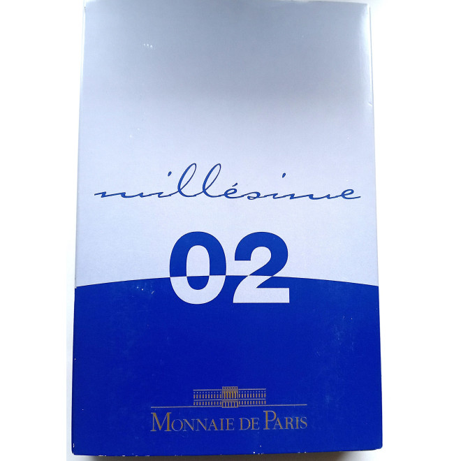 Awers monety Francja zestaw PROOF euro i eurocenty 2002
