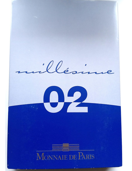 Awers monety Francja zestaw PROOF euro i eurocenty 2002