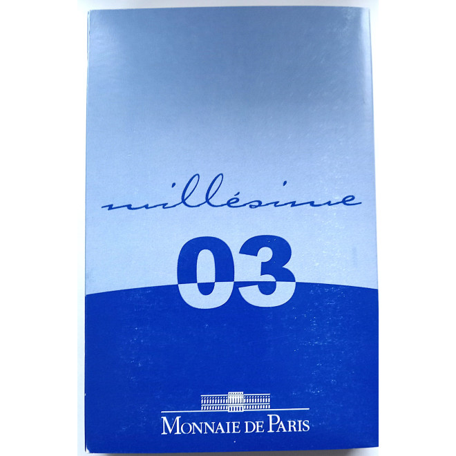 Awers monety Francja zestaw PROOF euro i eurocenty 2003