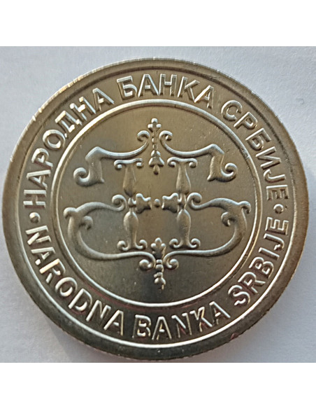 Rewers monety Serbia 5 Dinarów 2003