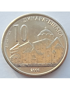 Moneta Serbia 10 Dinar 2006 Klasztor Studenica
