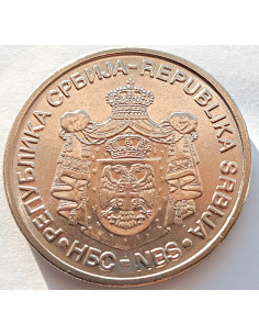 Moneta Serbia 20 Dinar 2006 Nikola Tesla 2