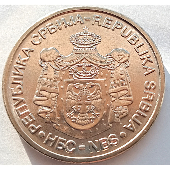 Moneta Serbia 20 Dinar 2006 Nikola Tesla