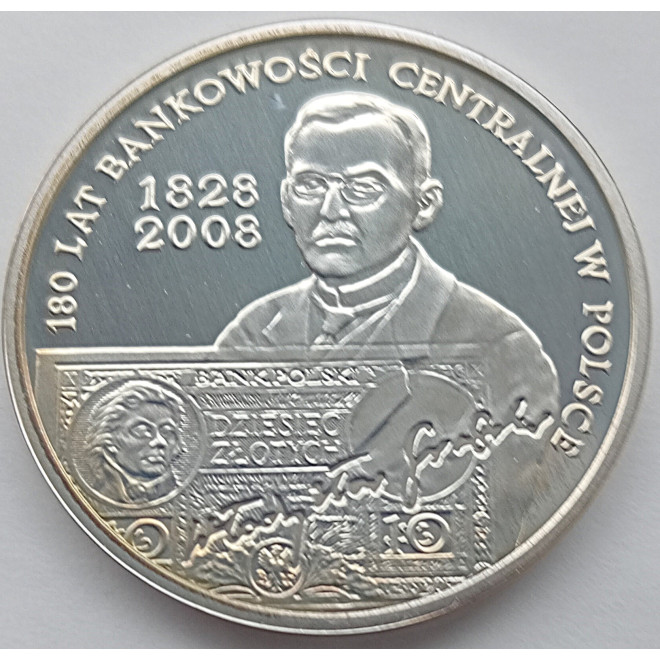 Moneta 10 Złotych 2009 180 lat bankowości centralnej w Polsce
