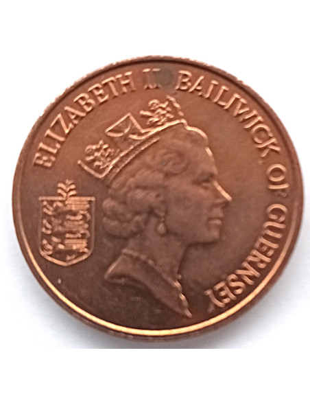 Moneta Guernsey 1 Pens 1986  (krab z Guernsey)