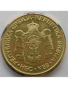 Awers monety Serbia 5 Dinar 2010 2