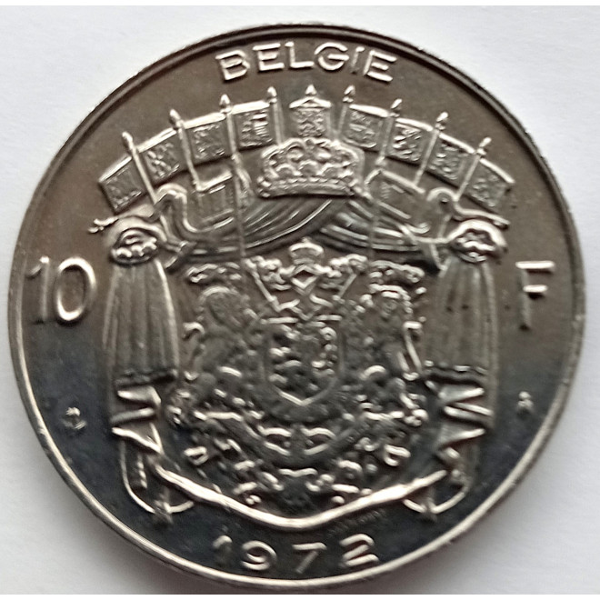 Moneta Belgia 10 Franków 1972