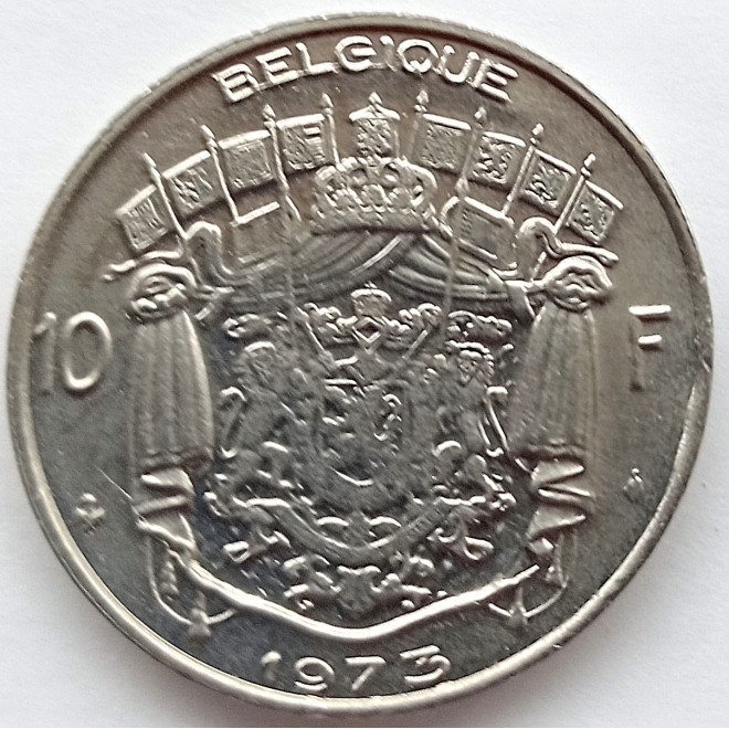 Moneta Belgia 10 Franków 1972