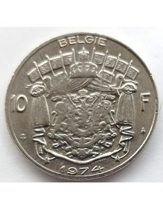 Moneta Belgia 10 Franków 1972