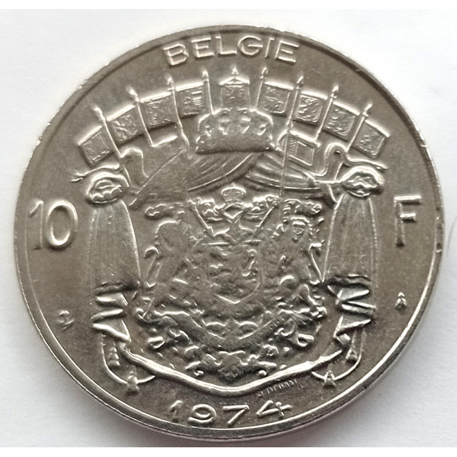 Moneta Belgia 10 Franków 1972