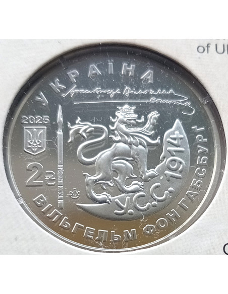 Moneta 2 Hrywny 2022  Pawło Hlazowyj