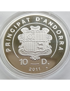 Moneta Andora 1 Diner 2011 Beatyfikacja Jana Pawła II 2