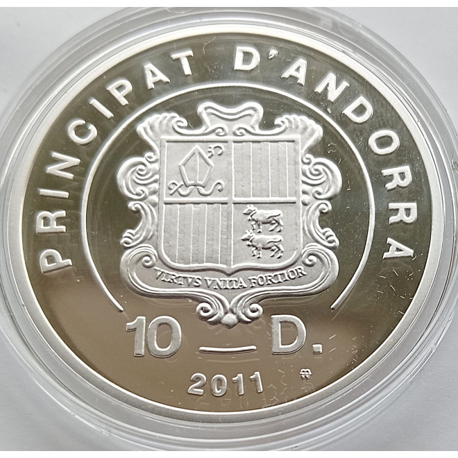 Moneta Andora 1 Diner 2011 Beatyfikacja Jana Pawła II