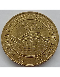 Moneta 2 zł 2009 - 90. rocznica utworzenia Najwyższej Izby Kontroli
