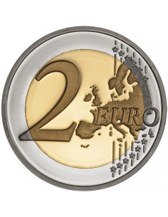 Awers monety Portugalia 2 euro 2020 75‑lecie powstania Organizacji Narodów Zjednoczonych 2