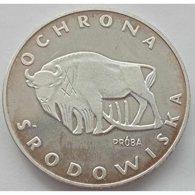 Moneta 100 Złotych 1977 Ochrona środowiska - Żubr