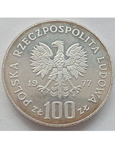 Moneta 100 Złotych 1977 Ochrona środowiska - Żubr 2