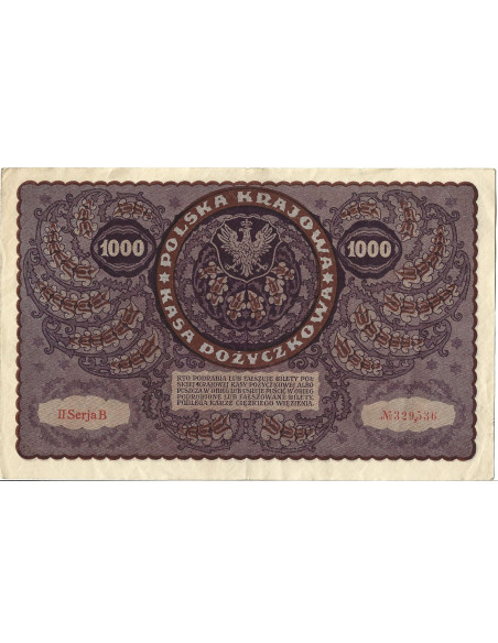Banknot Polska 1000 Marek polskich 1919 - G