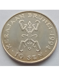 Moneta Brunei 10 Sen 1994 2