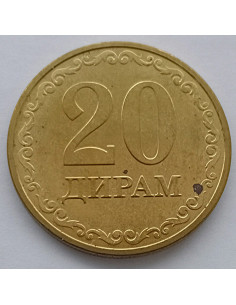 Moneta Tadżykistan 20 Diramów 2019 2
