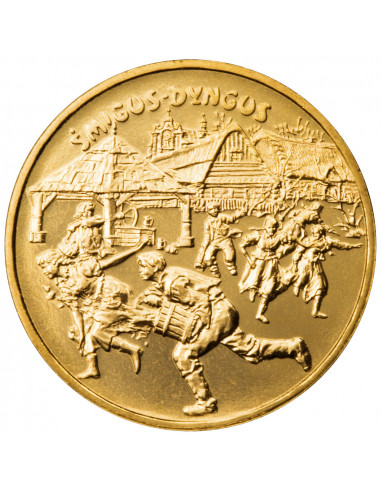 Awers monety 2 zł 2003 Polski rok obrzędowy: ŚmigusDyngus
