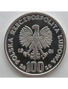 Moneta 100 Złotych 1981  Ochrona środowiska - koń 2