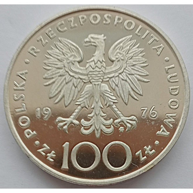 Moneta 100 Złotych 1976 Kazimierz Pułaski