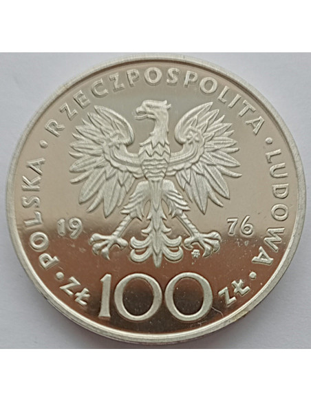 Moneta 100 Złotych 1976 Kazimierz Pułaski