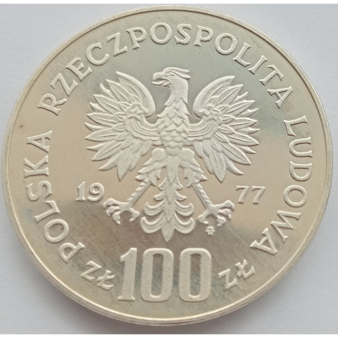 Moneta 100 Złotych 1977 Wladyslaw Reymont