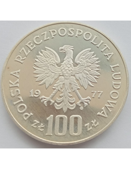 Moneta 100 Złotych 1977 Wladyslaw Reymont