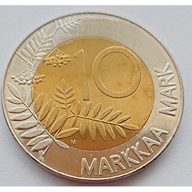 Moneta Finlandia 10 Marek 1993