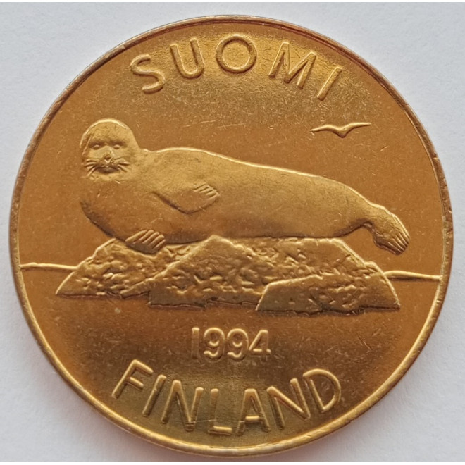 Moneta Finlandia 5 Marka 1993