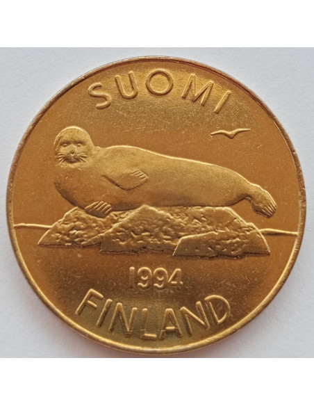 Moneta Finlandia 5 Marka 1993