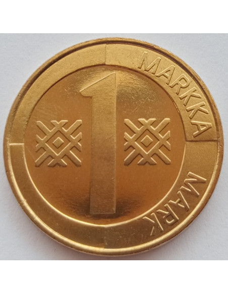 Moneta Finlandia 1 Marka 1993