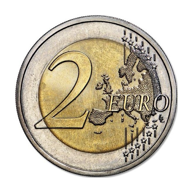 Rewers monety Portugalia 2 euro 2014 40 rocznica rewolucji goździków