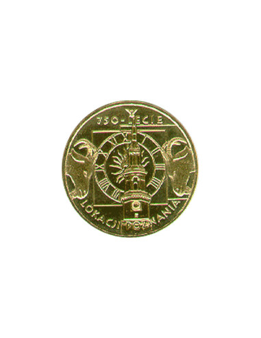Awers monety 2 zł 2003 750lecie lokacji Poznania
