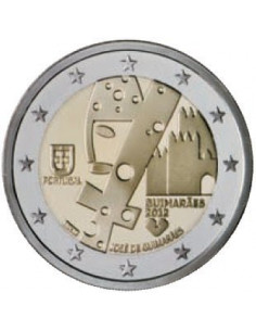 Awers monety Portugalia 2 euro 2012 Guimarães europejska stolica kultury