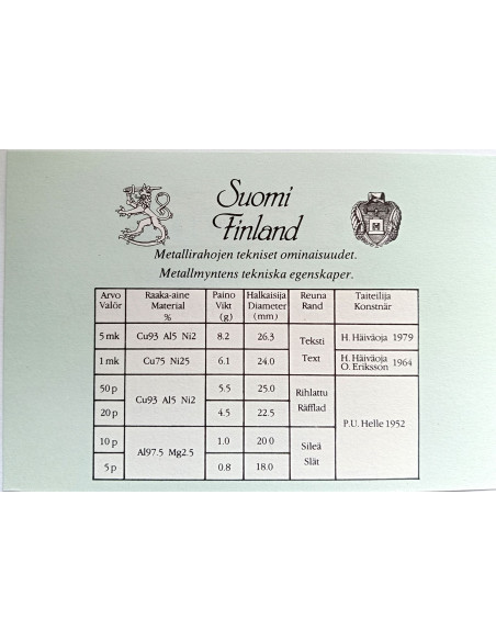 Moneta Finlandia 10 Marek 1993