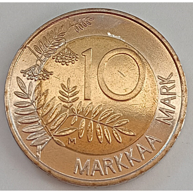 Moneta Finlandia 10 Marek 1993