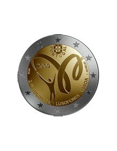 Awers monety Portugalia 2 euro 2009 II Igrzyska Krajów Portugalskojęzycznych