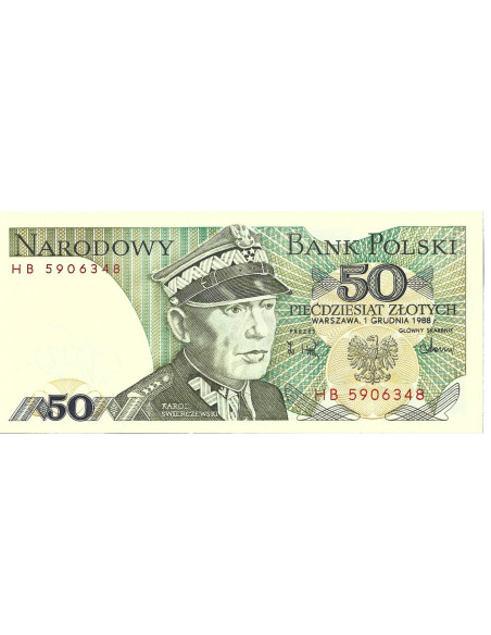 Banknot 50 Złotych 1988 - UNC