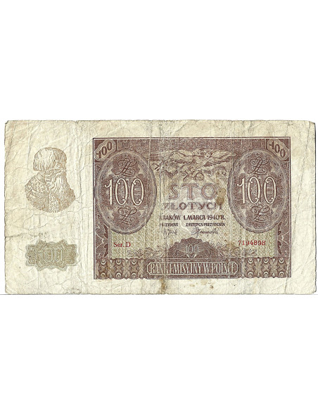 Banknot 100 Złotych 1948 - G