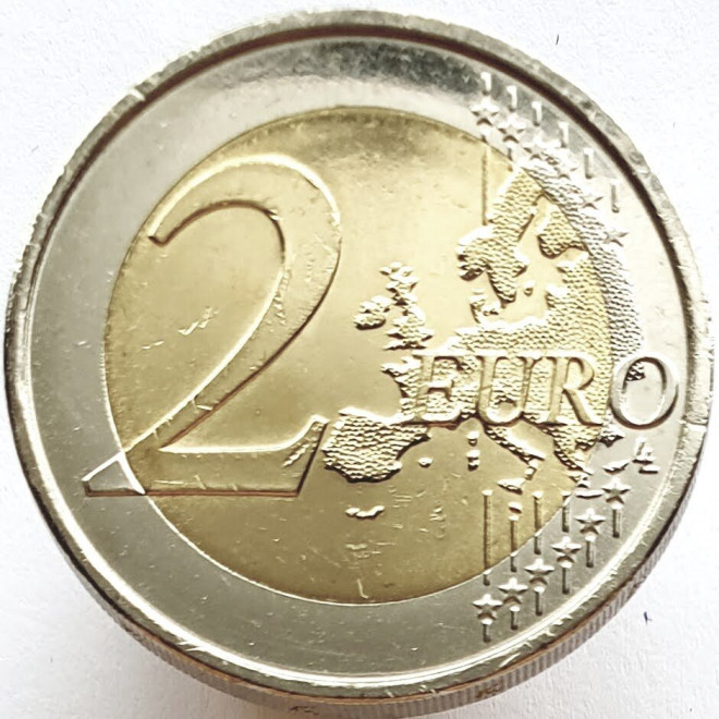 Rewers monety Portugalia 2 euro 2007 Rok prezydencji Portugalii w Unii Europejskiej