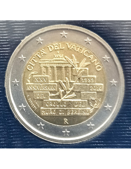 Moneta Watykan 2 euro 2014 25 rocznica Upadku Muru Berlińskiego (Watykan)