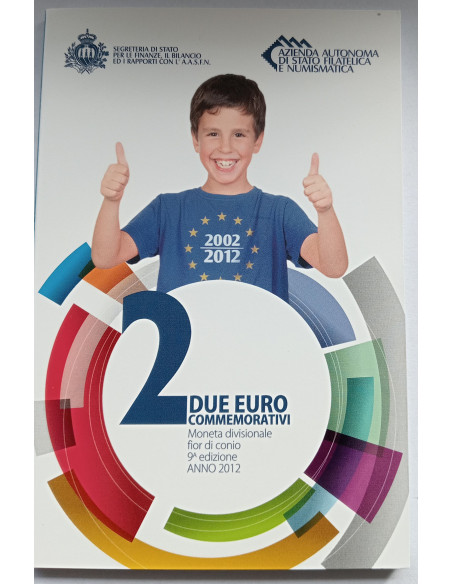 Moneta San Marino 2 euro 2012 10-lecie banknotów i monet euro (San Marino)