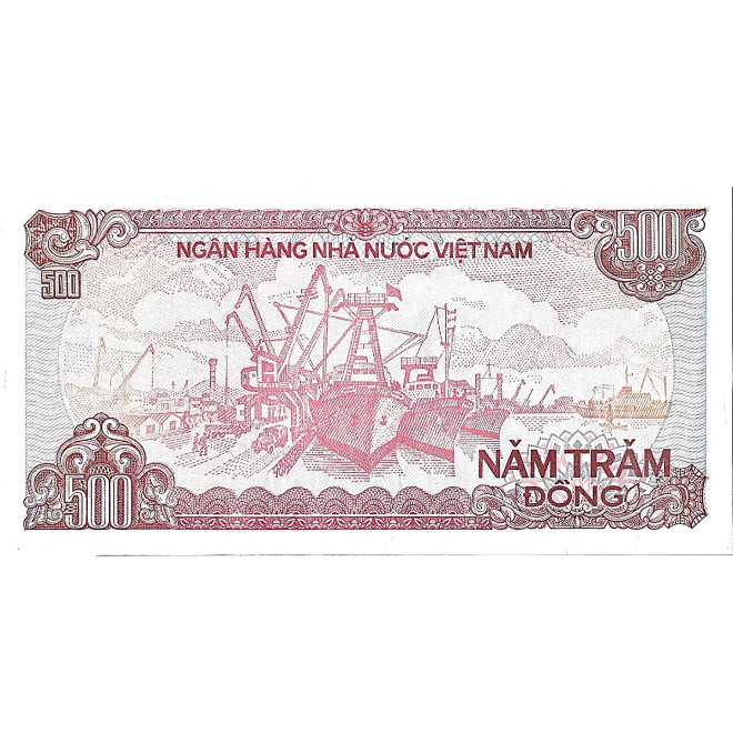 Banknot Wietnam 500 Dong 1988 - UNC