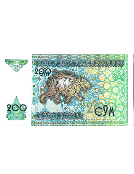 Banknot Uzbekistan 200 Som 1997 - UNC