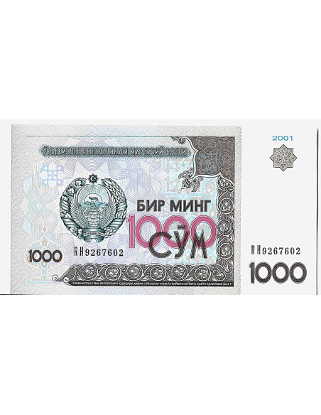 Banknot Uzbekistan 1000 Som 2001 - UNC