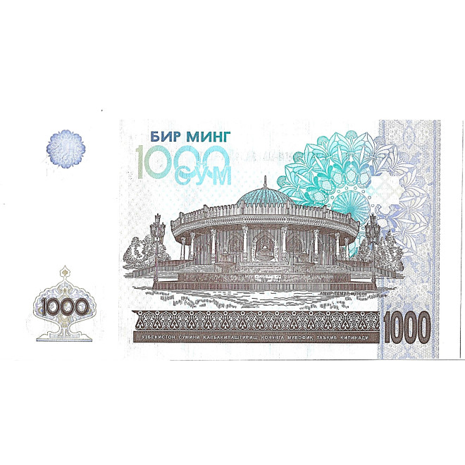 Banknot Uzbekistan 1000 Som 2001 - UNC